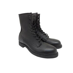 Unbranded Men's 8” Work Boots Safety Toe *Made In USA* Black-Leather Size 9XW